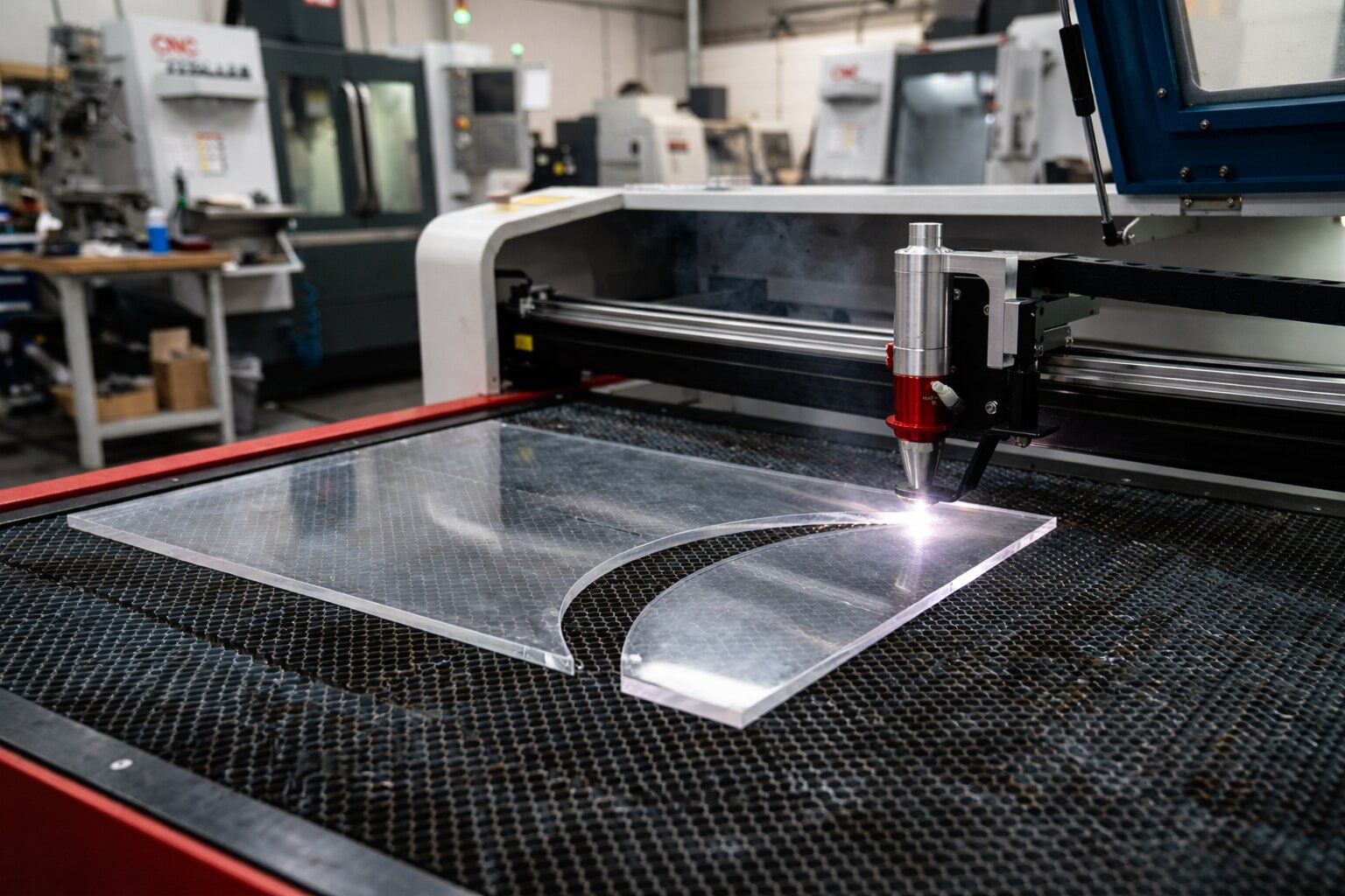 Cięcie laserowe płyty pleksi na wymiar